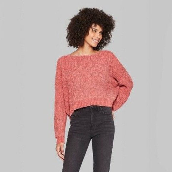Wild Fable Berry Crewneck Cropped Sweater - Picture 2 of 6